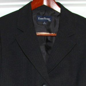 Evan-Picone Cambridge Black Stripe Pants Suit Size 14 NWT